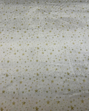 VELLUTO STAMPATO - FONDO PANNA STELLE ORO