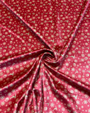 VELLUTO STAMPATO - FONDO ROSSO RENNA ORO