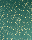 VELLUTO STAMPATO - FONDO VERDE STELLE ORO