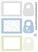 PANNELLO SET COLAZIONE - FANTASIA RIGHE/STELLE CELESTE