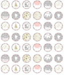 PANNELLO NATALIZIO - PALLINA ROSA E ORO