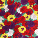 VISCOSA - 061 FIORI COLORATI FONDO VERDE