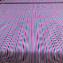 POPELINE DI COTONE FANTASIA - 062 RIGA ALTERNATA ROSA E CELESTE