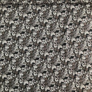 POPELINE DI COTONE FANTASIA - 068 FIORI GRIGIO E TORTORA FONDO NERO