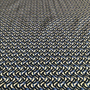 POPELINE DI COTONE FANTASIA - 074 ASTRATTO BLU FONDO BIANCO