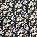 POPELINE DI COTONE FANTASIA - 075 FIORI BIANCHI FONDO BLU