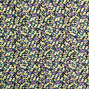 POPELINE DI COTONE FANTASIA - 079 FIORELLINI GIALLI FONDO NERO