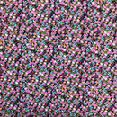 POPELINE DI COTONE FANTASIA - 080 FIORELLINI ROSA FONDO NERO