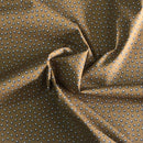 POPELINE DI COTONE FANTASIA - 082 ZAMPETTA CANE FONDO MARRONE