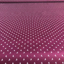 POPELINE DI COTONE FANTASIA - 091 FIORELLINO FONDO BORDEAUX