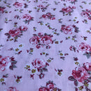 COTONE 100% - 114 ROSELLINE FONDO COLORATO TRE VARIANTI