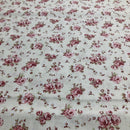 COTONE 100% - 114 ROSELLINE FONDO COLORATO TRE VARIANTI