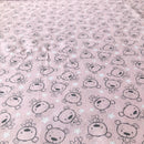 COTONE 100% - 117 ORSETTO STELLINA FONDO ROSA