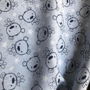 COTONE 100% - 118 ORSETTO STELLINA FONDO CELESTE