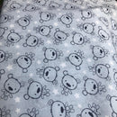 COTONE 100% - 118 ORSETTO STELLINA FONDO CELESTE