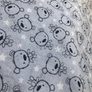 COTONE 100% - 118 ORSETTO STELLINA FONDO CELESTE