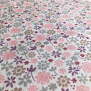 COTONE 100% - 121 FIORELLINI ROSA E LILLA FONDO BIANCO