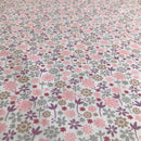 COTONE 100% - 121 FIORELLINI ROSA E LILLA FONDO BIANCO