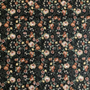 COTONE 100% - 123 FIORE BEIGE FONDO NERO