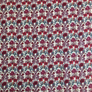 COTONE 100% - 124 FIORE ROSSO FONDO BEIGE