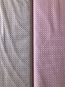 COTONE 100% - 132 CUORICINO POIS ROSA - DUE VARIANTI