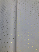 GABARDINE DI COTONE - 148 STELLINE ORO FONDO BIANCO