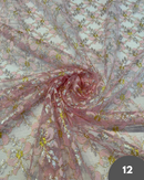 12 PIZZO RASCHEL FIOCCO ROSA E ARGENTO LUREX