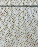 COTONE 100% - 164 FIORE SENAPE FONDO PANNA A RIGHE