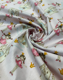 COTONE 100% - 167 PRINCIPESSA BALLERINA FONDO ROSA