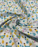 COTONE 100% - 186 GALLETTO ED UOVO DI PASQUA HAPPY EASTER