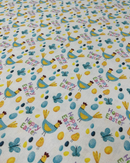 COTONE 100% - 186 GALLETTO ED UOVO DI PASQUA HAPPY EASTER