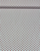 COTONE 100% - 204 STELLINE ROSSE FONDO BIANCO