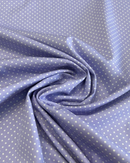 COTONE 100% - 206 FONDO LILLA POIS PICCOLO BIANCO