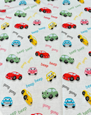 COTONE 100% H 240CM - 219 MACCHINE COLORATE BEEP BEEP