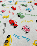 COTONE 100% H 240CM - 219 MACCHINE COLORATE BEEP BEEP