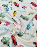 COTONE 100% H 240CM - 219 MACCHINE COLORATE BEEP BEEP