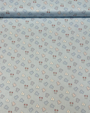 COTONE 100% - 241 ORSETTO SAGOMA FONDO RIGA CELESTE