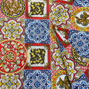 COTONE ARREDAMENTO - MATTONELLE FONDO ROSSO 233