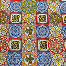 COTONE ARREDAMENTO - MATTONELLE FONDO ROSSO 233