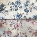 COTONE ARREDAMENTO - 242 ROSE CON FOGLIE GRIGIE - DUE VARIANTI