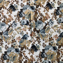 COTONE ARREDAMENTO - 251 FIORE AVION E FOGLIE MARRONE