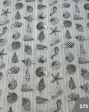 COTONE ARREDAMENTO - 273 CONCHIGLIA E STELLA MARINA BEIGE FONDO RIGA BEIGE