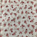 COTONE ARREDAMENTO - 293 ROSELLINE BORDEAUX FONDO NATURALE