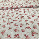 COTONE ARREDAMENTO - 293 ROSELLINE BORDEAUX FONDO NATURALE