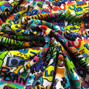 JERSEY DI COTONE - GRAFFITI COLORATI