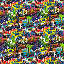 JERSEY DI COTONE - GRAFFITI COLORATI