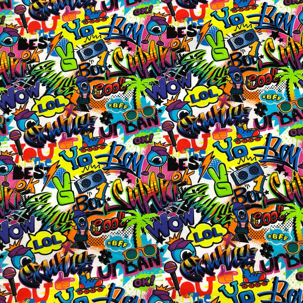 JERSEY DI COTONE - GRAFFITI COLORATI