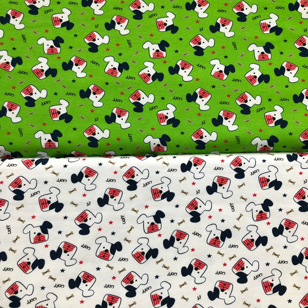 JERSEY DI COTONE - CANE WOFF DUE VARIANTI