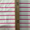 JERSEY DI COTONE - RIGA BIANCO/ROSA 2 CM