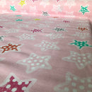 COTONE ARREDAMENTO - 314 STELLINE POIS FONDO ROSA